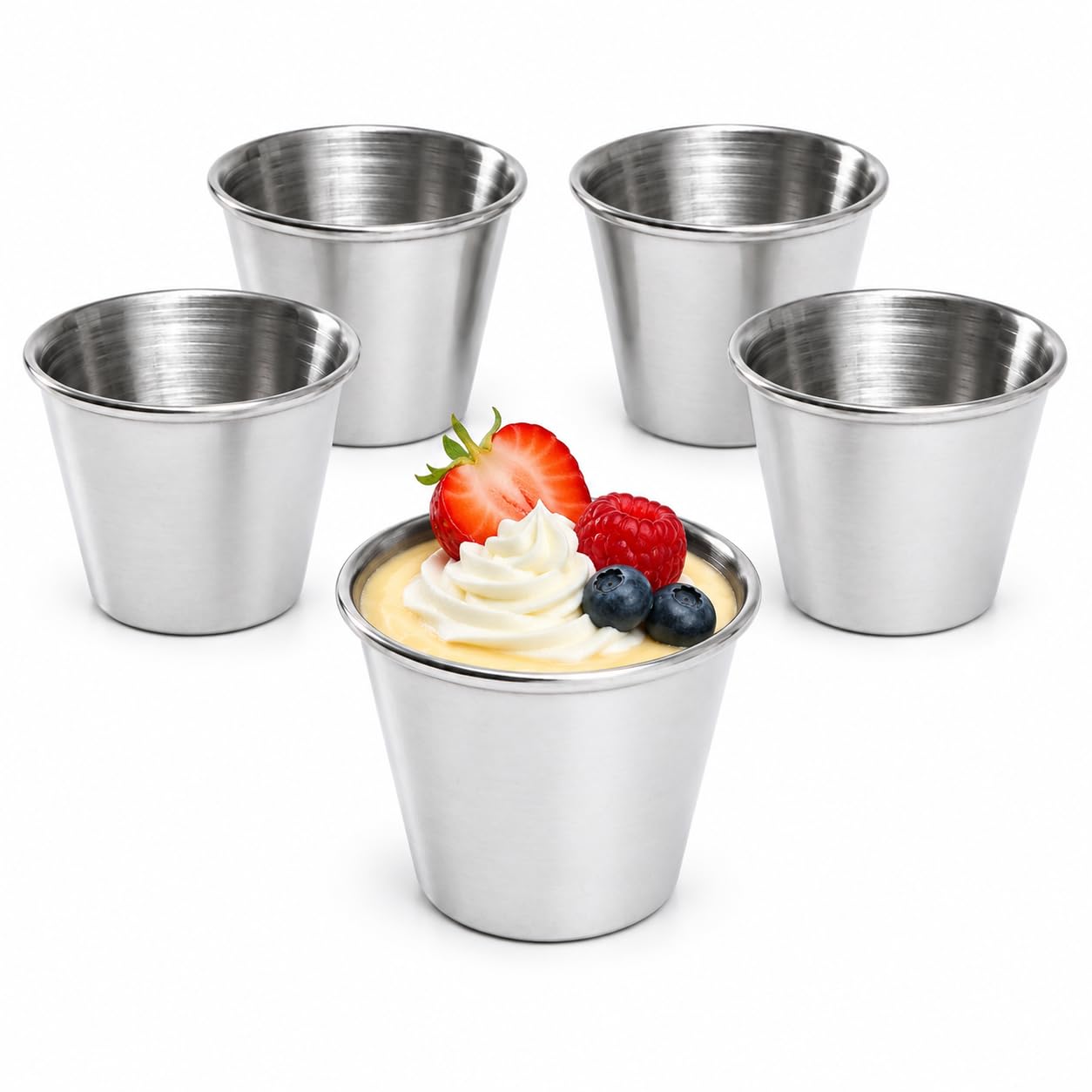 ステンレス製 プリンカップ 40個セット 直径6.5cm Amazon | Asdays プリンカップ 製菓用品 耐熱 カップ容器 ゼリー型